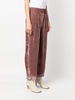 pleated straight-leg trousers