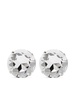 crystal-embellishment clip-on earrings