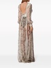 snakeskin-print silk maxi dress