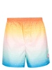 gradient jacquard swim shorts