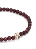 14kt yellow gold garnet bead bracelet