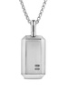 sterling silver black diamond tag amulet