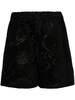 floral-print jacquard shorts