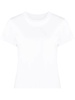 White Logo-Embossed Cotton T-shirt