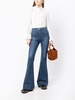 patch pocket flared jeans