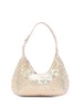 metallic-effect zipped tote