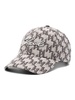 monogram-pattern cotton-blend cap