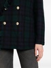 plaid double-breasted wool blazer