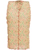 Joa floral ribbed skirt