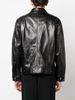 zip-up leather jacket