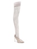 Gilda 120mm rhinestone fishnet boots