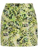 patterned-jacquard mini skirt