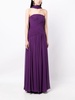 draped-design silk blend dress 