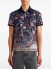 floral-print cotton polo shirt