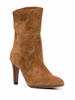 heeled suede boots