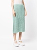 melange-effect cable-knit skirt