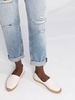 cropped-leg distressed jeans