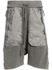 stonewashed cargo track shorts