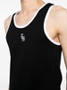 logo-embroidered tank top