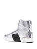 snakeskin-effect high-top sneakers