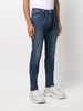 mid-rise slim-cut jeans