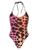 leopard-print swimsuit