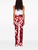 Leocorno-print straight-leg trousers