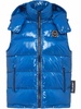 high-shine padded gilet