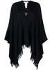 bead-embellished fringed cape