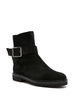 buckle-detail suede ankle boots