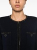 Self-Portrait Navy Embellished Knit Cardigan Clothing