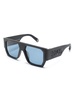 logo-embossed rectangle-frame sunglasses