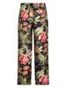 floral-print silk trousers