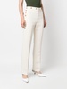 high-waist silk trousers