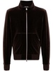 velvet zip-up sweatshirt