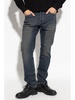 logo-patch tapered jeans 