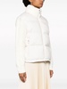 White Knit-Sleeve Puffer Jacket