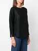 wide-neck long-sleeved blouse 