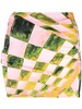 Coastline abstract-print miniskirt