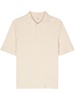 ribbed-knit polo shirt