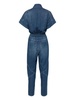 V-neck denim jumpsuit