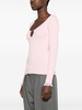 logo-plaque ribbed-knit top