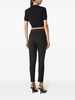 elasticated-waistband tapered trousers 