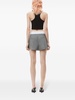 logo-waistband pleated shorts