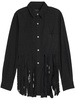 fringed poplin shirt