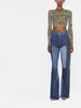 Moonogram wide-leg denim trousers