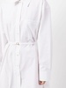 logo-embroidered belted shirt dress