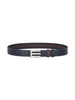 logo-plaque leather belt