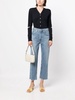 high-waisted cropped jeans