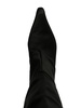 Viola feather-trim satin boots